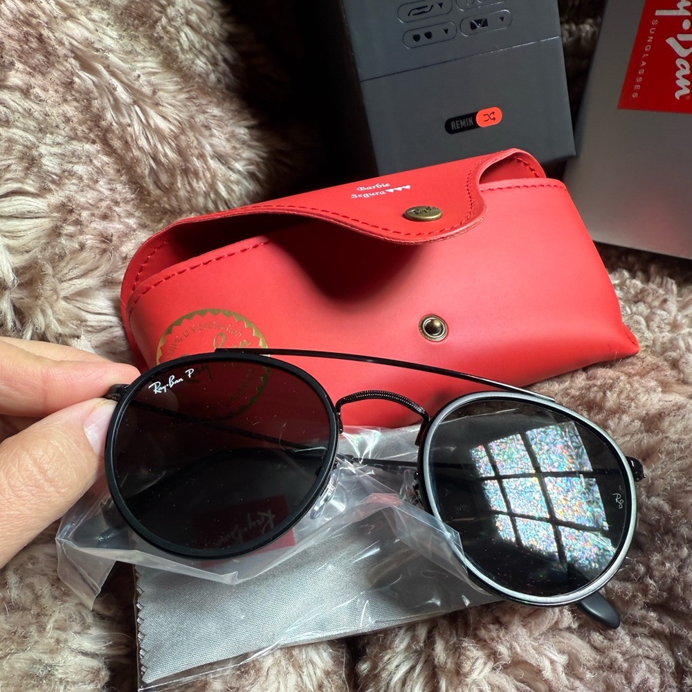 Ray-Ban Red and Gray Sunglasses